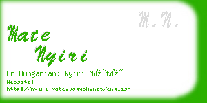 mate nyiri business card